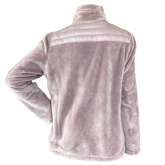 32 Degree Heat Mixed Media Plush Faux Fur Down Jacket L Blush #232N - Picture 8 of 11